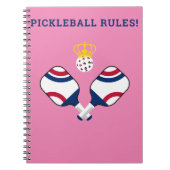PICKLEBALL RULES-Pickleball Paddles & Ball Funny Notitieboek (Voorkant)