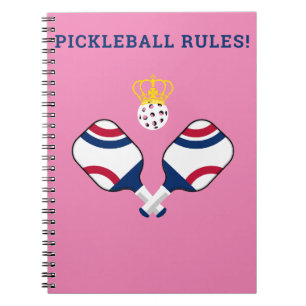 PICKLEBALL RULES-Pickleball Paddles & Ball Funny Notitieboek