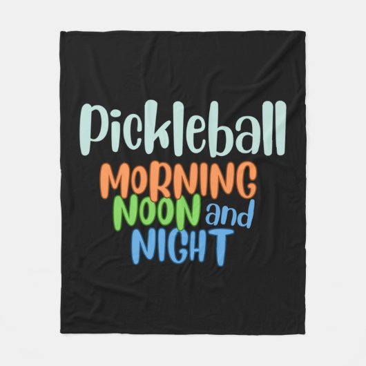 Pickleball 's morgens en 's nachts fleece deken (Voorkant)