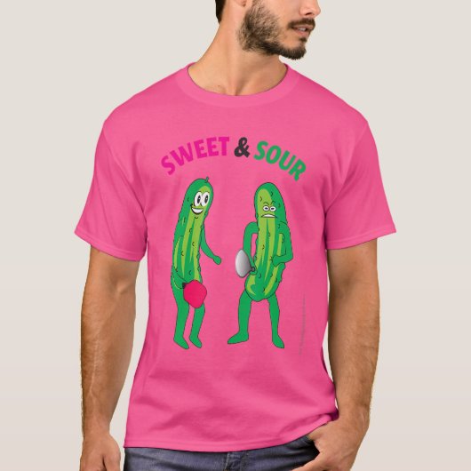 Pickleball s Zoet En Zuur T-shirt (Voorkant)