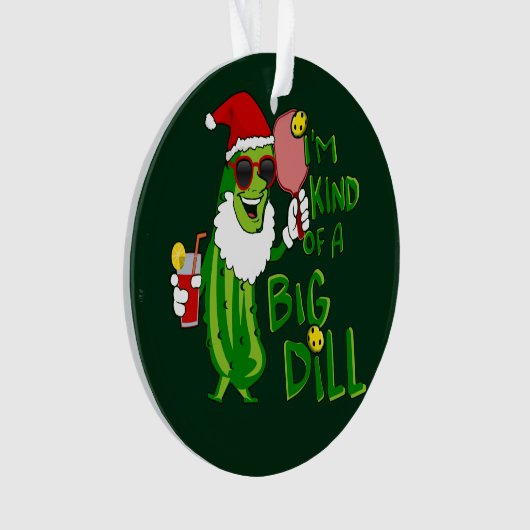 Pickleball Santa Big Dill Ornament (voorkant)
