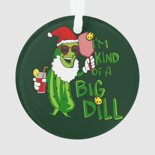 Pickleball Santa Big Dill Ornament (achterkant)