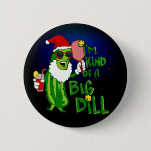 Pickleball Santa Big Dill Ronde Button 5,7 Cm