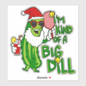 Pickleball Santa Big Dill Sticker (Vel)