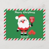 Pickleball 🎅 Santa Briefkaart (Voorkant)
