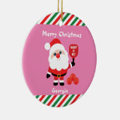 Pickleball 🎅 Santa Ceramic Ornament (Rechts)