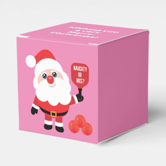 Pickleball 🎅 Santa classic Favor Box Bedankdoosjes (Voorkant Zijde)