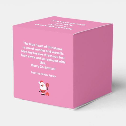 Pickleball 🎅 Santa classic Favor Box Bedankdoosjes (Achterkant)