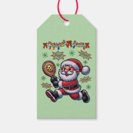 Pickleball Santa Claus Christmas Cadeaulabel