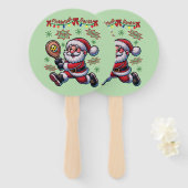 Pickleball Santa Claus Christmas Handwaaier (Voorkant en achterkant)