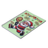 Pickleball Santa Claus Christmas Notitieboek (Linkerzijde)