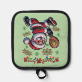 Pickleball Santa Claus Christmas Pannenlap (Voorkant)