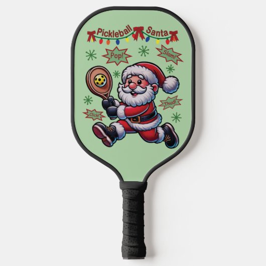 Pickleball Santa Claus Christmas Pickleball Paddle (Voorkant)