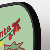Pickleball Santa Claus Christmas Pickleball Paddle (Links Detail)