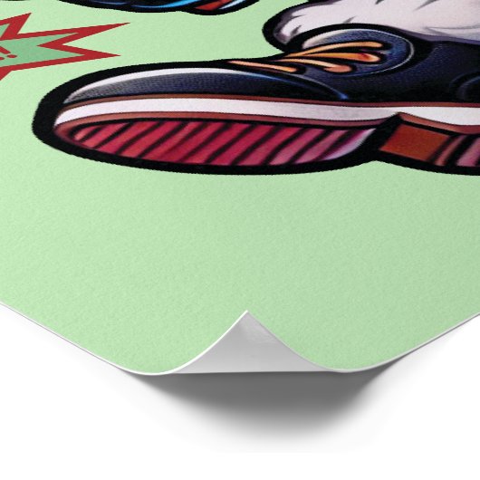 Pickleball Santa Claus Christmas Poster (Hoek)