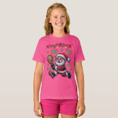 Pickleball Santa Claus Christmas T-shirt (Voorkant volledig)