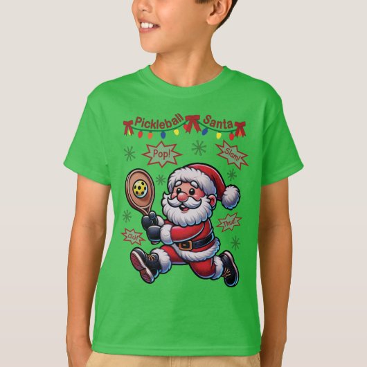 Pickleball Santa Claus Christmas T-shirt (Voorkant)