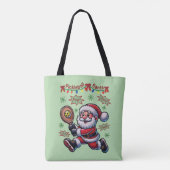 Pickleball Santa Claus Christmas Tote Bag (Achterkant)