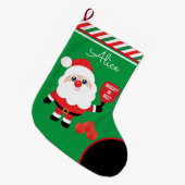 Pickleball 🎅 Santa  Grote Kerstsok (Voorkant (Hangend))