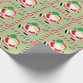 Pickleball Santa Holiday Gift Cadeaupapier (Hoek)