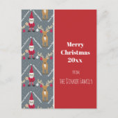 Pickleball Santa 🎅 Merry 🎁 Briefkaart (Voorkant)