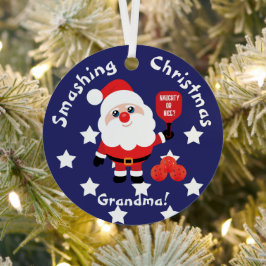 Pickleball 🎅 Santa Metalen Ornament