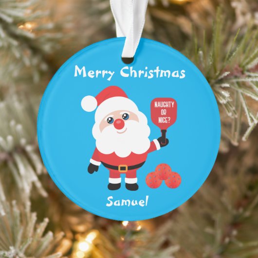 Pickleball 🎅 Santa Ornament (Boom)