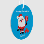Pickleball 🎅 Santa Ornament (voorkant)