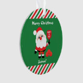 Pickleball 🎅 Santa Ornament (voorkant)