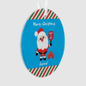 Pickleball 🎅 Santa Ornament (voorkant)