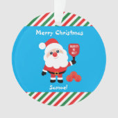 Pickleball 🎅 Santa Ornament (voorkant)