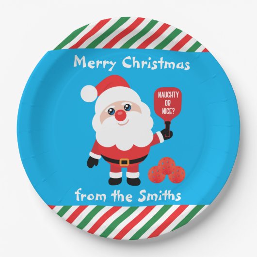 Pickleball 🎅 Santa Paper Bord (Voorkant)