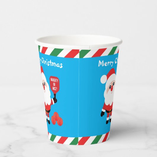 Pickleball 🎅 Santa Papieren Bekers (Rechts)