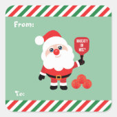 Pickleball 🎅 Santa Square Sticker (Voorkant)