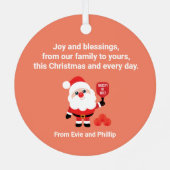 Pickleball 🎅 Santa Star Metal Ornament (Achterkant)