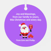 Pickleball 🎅 Santa Star Metal Ornament (Achterkant)