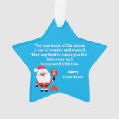 Pickleball 🎅 Santa Star-Ornament Ornament (achterkant)