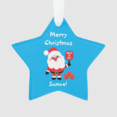 Pickleball 🎅 Santa Star-Ornament Ornament (voorkant)
