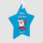 Pickleball 🎅 Santa Star-Ornament Ornament (voorkant)