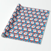 Pickleball Santa Wrapping Paper Cadeaupapier (Uitgerold)