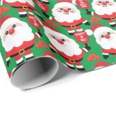 Pickleball Santa Wrapping Paper Cadeaupapier (Rol Hoek)
