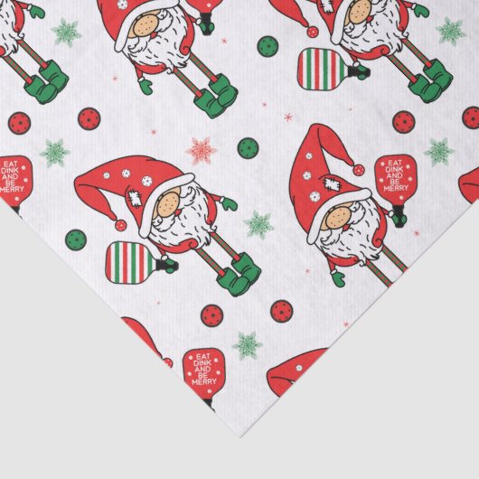 Pickleball Santa Wrapping Paper Tissuepapier (Detail)
