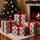 Pickleball Santas en kerstbomen Cadeaupapier