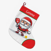Pickleball santas grote kerst kous grote kerstsok (Voorkant (Hangend))