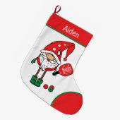 Pickleball santas grote kerst kous kerstsok (Voorkant (Hangend))