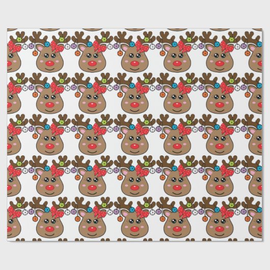 Pickleball schattig rendiermeisje dat papier inpak (Vlak)