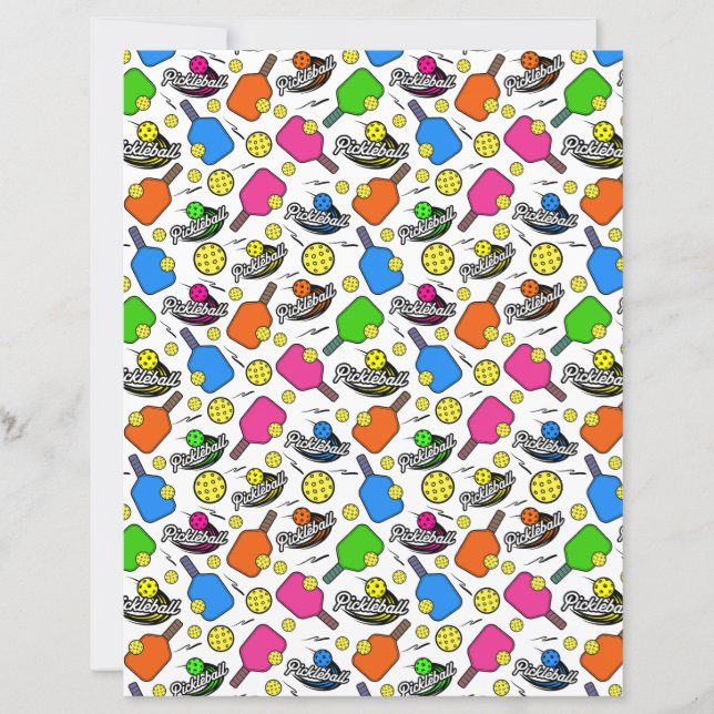 Pickleball Scrapboek Papier (Voorkant)