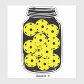 Pickleball-seizoen, sticker met pekelaar (Vel)