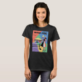 Pickleball Serve Chic Mode Poster T-shirt (Voorkant volledig)