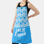 Pickleball Serve Laat het blauw gepersonaliseerd s Schort (Insitu)